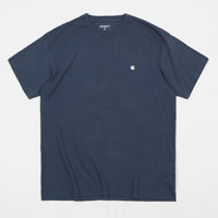 Carhartt Madison T-Shirt - Stone Blue / White thumbnail