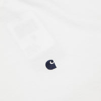 Carhartt Madison T-Shirt - White / Blue thumbnail