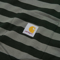 Carhartt Merrick Pocket Long Sleeve T-Shirt - Merrick Stripe / Dark Cedar / Thyme thumbnail