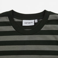 Carhartt Merrick Pocket Long Sleeve T-Shirt - Merrick Stripe / Dark Cedar / Thyme thumbnail