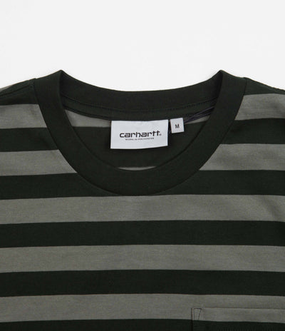Carhartt Merrick Pocket Long Sleeve T-Shirt - Merrick Stripe / Dark Cedar / Thyme