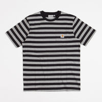 Carhartt Merrick Pocket T-Shirt - Merrick Stripe / Black / Grey Heather thumbnail
