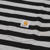 Carhartt Merrick Pocket T-Shirt - Merrick Stripe / Black / Grey Heather thumbnail