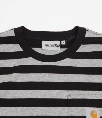 Carhartt Merrick Pocket T-Shirt - Merrick Stripe / Black / Grey Heather