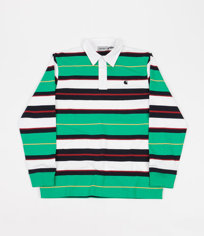 Carhartt Morgan Stripe Long Sleeve Polo Shirt - Yoda