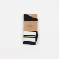 Carhartt Norwood Socks - Black / White / Lime thumbnail