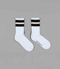 Carhartt Norwood Socks - White / Black / Pop Orange