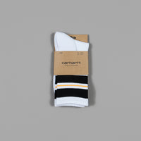 Carhartt Norwood Socks - White / Black / Pop Orange thumbnail