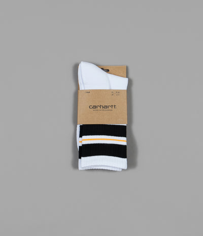 Carhartt Norwood Socks - White / Black / Pop Orange