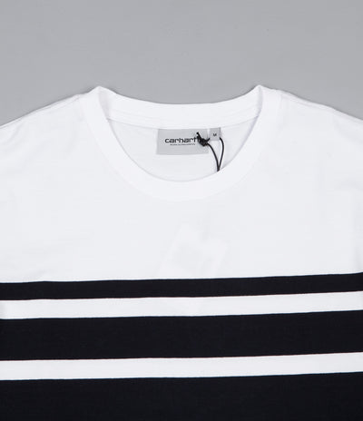Carhartt Orlando Stripe T-Shirt - White / Dark Navy