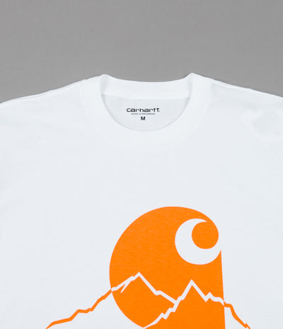 Carhartt Outdoor C T-Shirt - White / Pop Orange