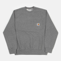 Carhartt Pocket Crewneck Sweatshirt - Dark Grey Heather thumbnail