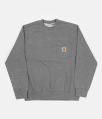 Carhartt Pocket Crewneck Sweatshirt - Dark Grey Heather