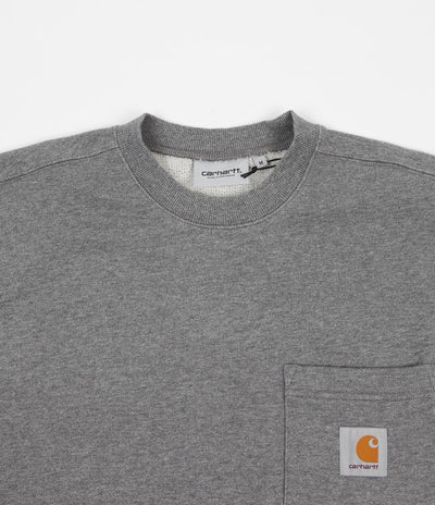 Carhartt Pocket Crewneck Sweatshirt - Dark Grey Heather