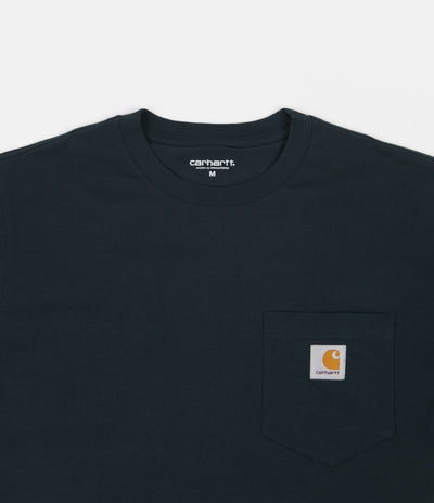 Carhartt Pocket Long Sleeve T-Shirt - Deep Lagoon