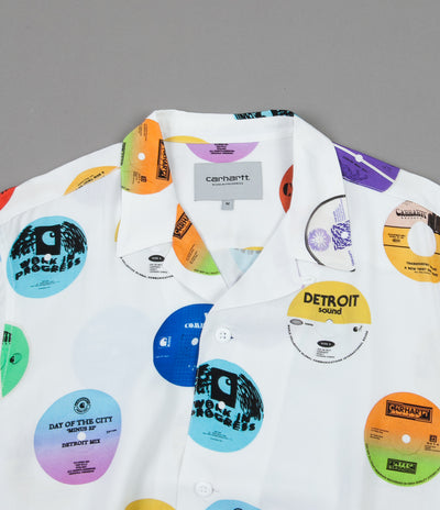 Carhartt Record Print Short Sleeve Shirt - White