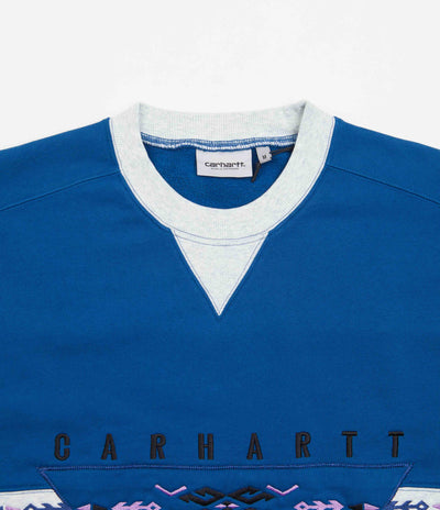 Carhartt Santa Fe Crewneck Sweatshirt - Amalfi / Ash Heather