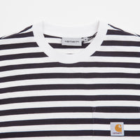 Carhartt Scotty Pocket Long Sleeve T-Shirt - Scotty Stripe / Dark Navy / White thumbnail
