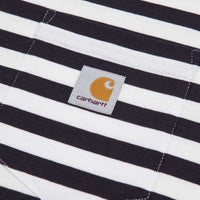 Carhartt Scotty Pocket Long Sleeve T-Shirt - Scotty Stripe / Dark Navy / White thumbnail