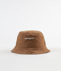 Carhartt Script Bucket Hat - Hamilton Brown / White