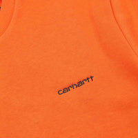 Carhartt Script Embroidery Crewneck Sweatshirt - Persimmon / Black thumbnail