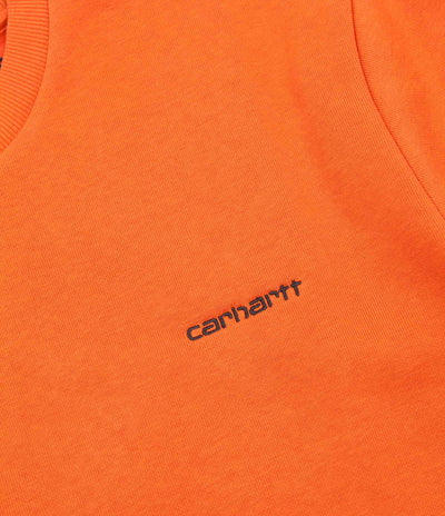 Carhartt Script Embroidery Crewneck Sweatshirt - Persimmon / Black