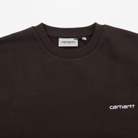 Carhartt Script Embroidery Crewneck Sweatshirt - Tobacco / White thumbnail