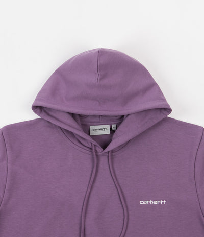 Carhartt Script Embroidery Hoodie - Aster / White
