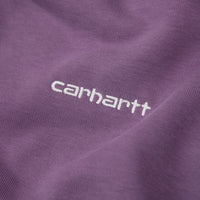 Carhartt Script Embroidery Hoodie - Aster / White thumbnail