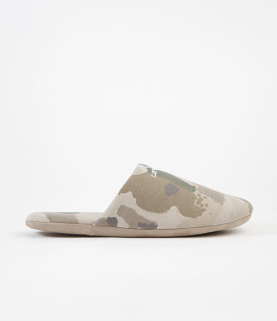 Carhartt Script Embroidery Slippers - Camo Tide / Thyme / Wax