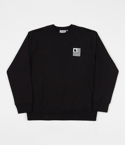 Carhartt State Chromo Crewneck Sweatshirt - Black
