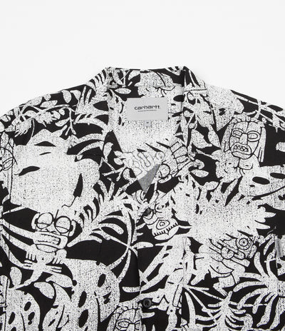 Carhartt Tiki Mono Short Sleeve Shirt - Black / Wax