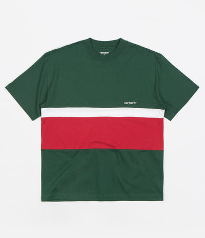 Carhartt Trin T-Shirt in Treehouse and White / Arcade