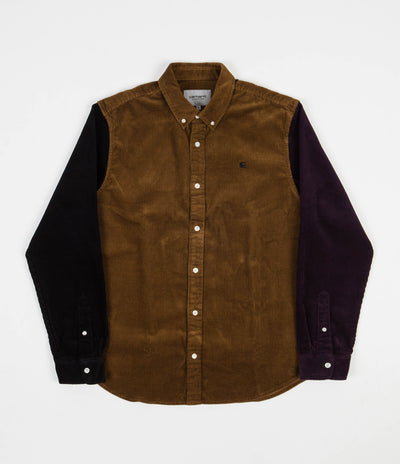Carhartt Triple Madison Cord Shirt - Tawny / Black / Dark Iris