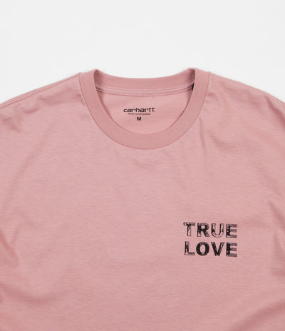 Carhartt True Love T-Shirt - Soft Rose / Black