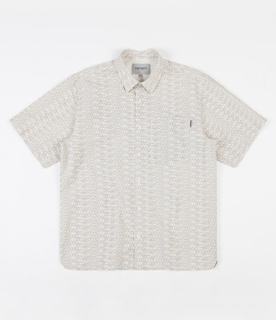 Carhartt Typo Short Sleeve Shirt - Wax / Hamilton Brown