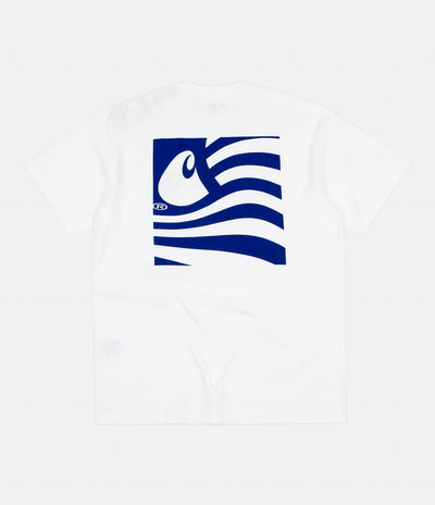 Carhartt Waving State Flag T-Shirt - White / Lapis