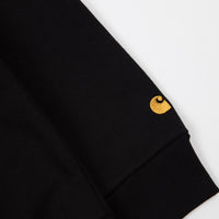 Carhartt Women's Chase Crewneck Sweatshirt - Black / Gold thumbnail