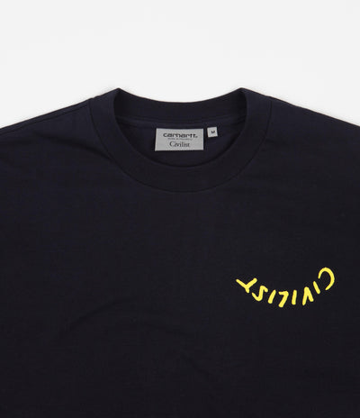 Carhartt x Civilist Logo T-Shirt - Dark Navy