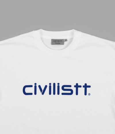 Carhartt x Civilist Script T-Shirt - White / Blue