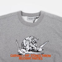 Carhartt x Relevant Parties Stones Throw Crewneck Sweatshirt - Grey Heather thumbnail