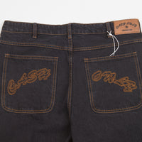 Cash Only Baggy Jeans - Washed Black / Gold thumbnail