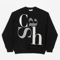 Cash Only Big Letter Crewneck Sweatshirt - Black thumbnail