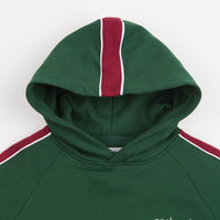Cash Only Panel Hoodie - Forest Green / Burgundy thumbnail