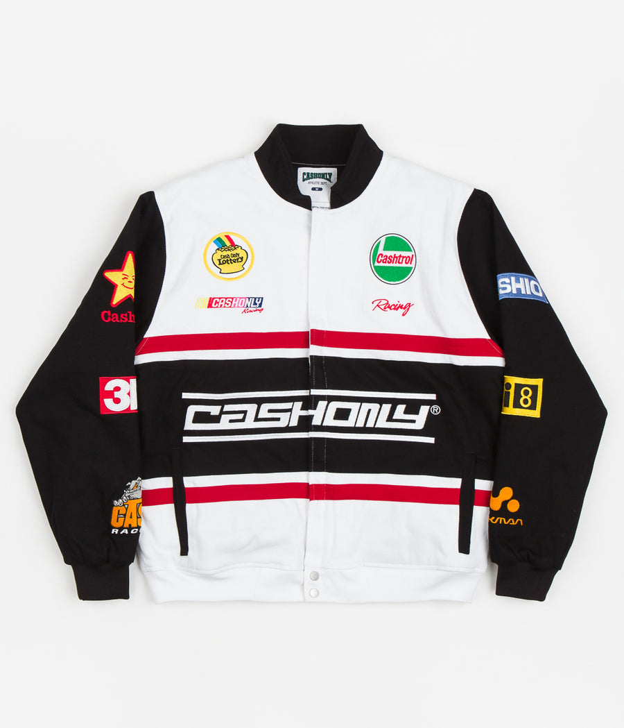 Cash Only Racing Jacket - White / Black