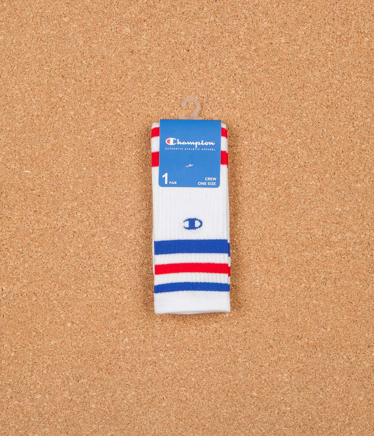 Champion Athletic Tube Socks White Blue Red Flatspot