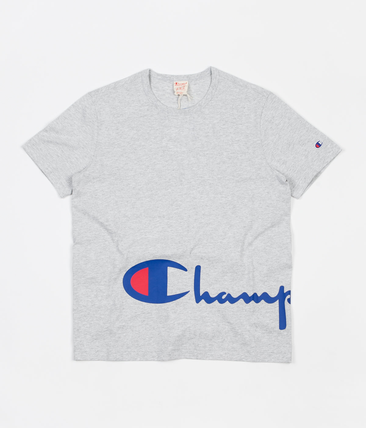 Champion Big Logo T Shirt Grey Marl