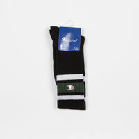 Champion Crew Socks - Black / Green / White thumbnail