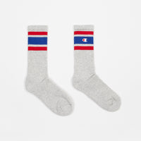 Champion Crew Socks - Grey / Blue / Red thumbnail