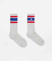 Champion Crew Socks - Grey / Blue / Red
